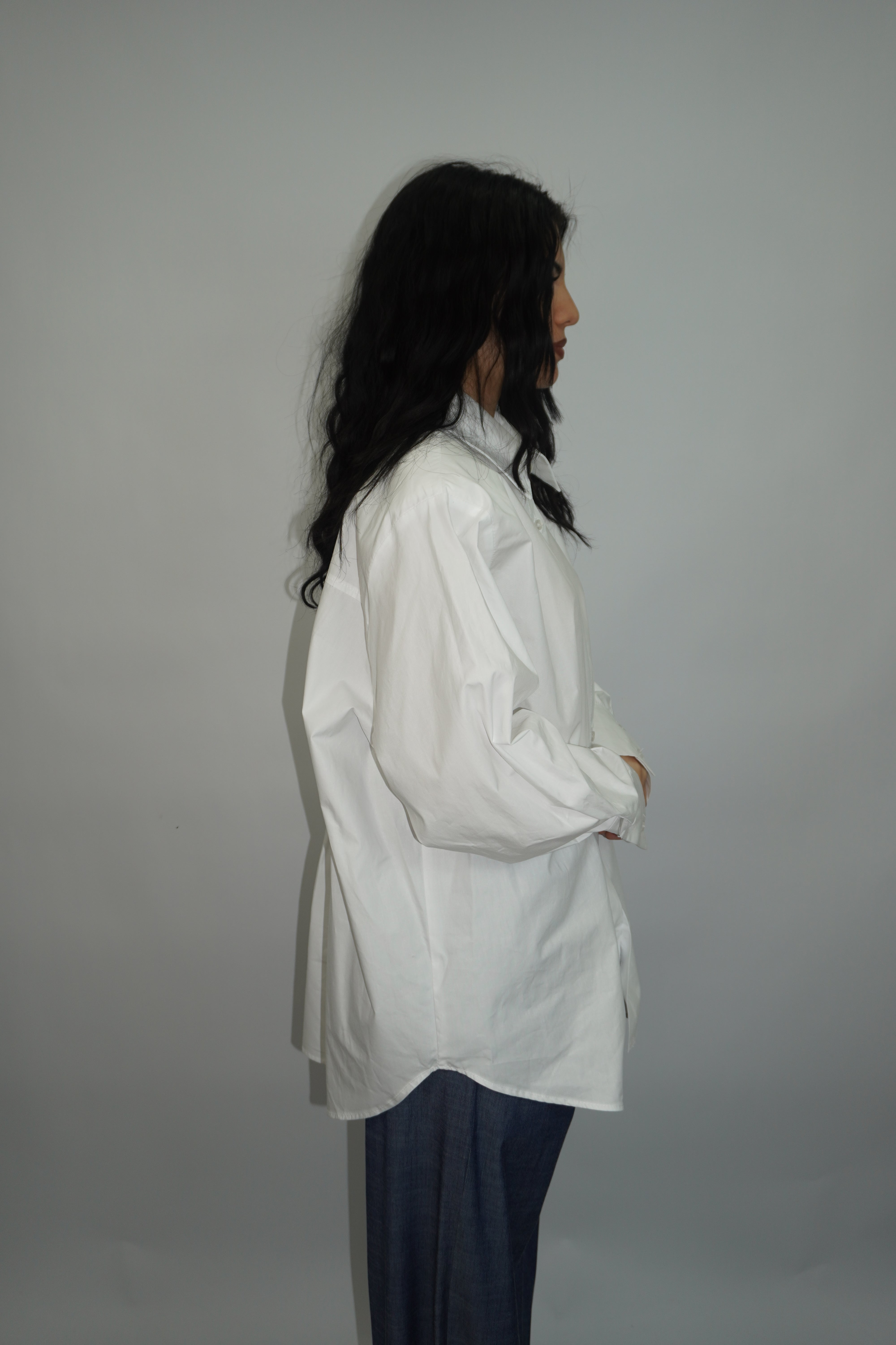 Camicia In Cotone Con Maxi Spalline Just-West