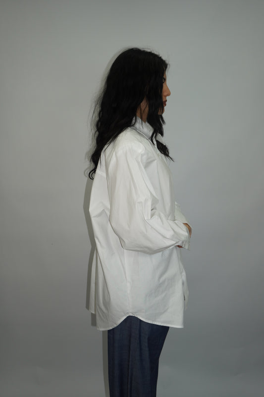Camicia In Cotone Con Maxi Spalline Just-West
