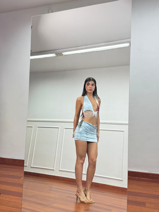 Mini Dress Batterfly