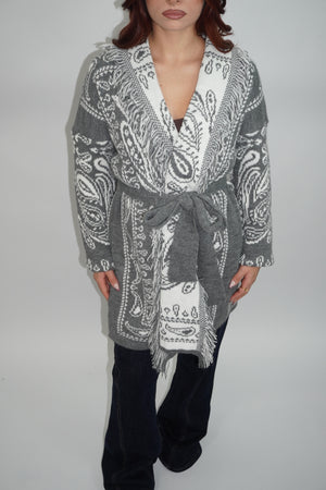 Cardigan Bandana Grigio
