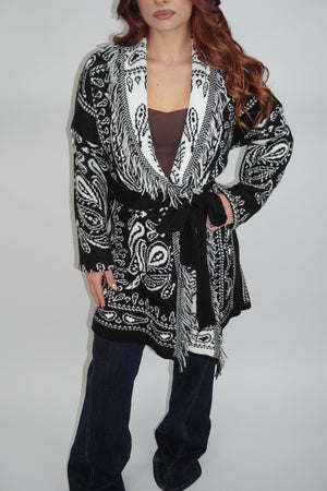 Cardigan Bandana Nero