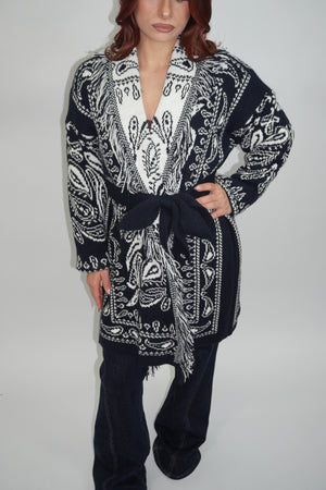 Cardigan Bandana Blu Notte